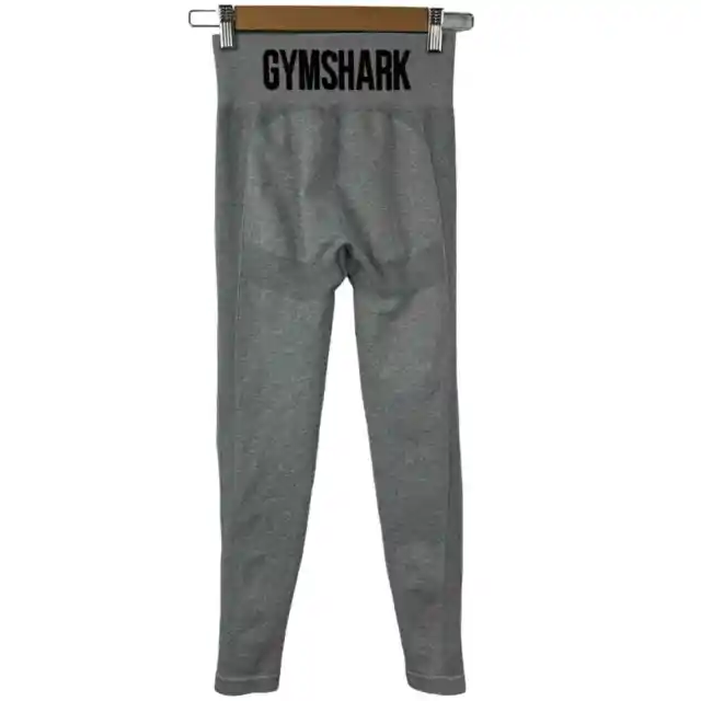 GYMSHARK FLEX LEGGINGS Size S High Waisted Stretch Charcoal Marl Grey and  Blue $30.00 - PicClick