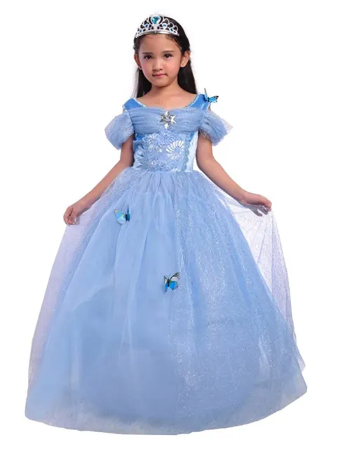 Costume cosplay per bambine principessa Cenerentola abito da festa regali