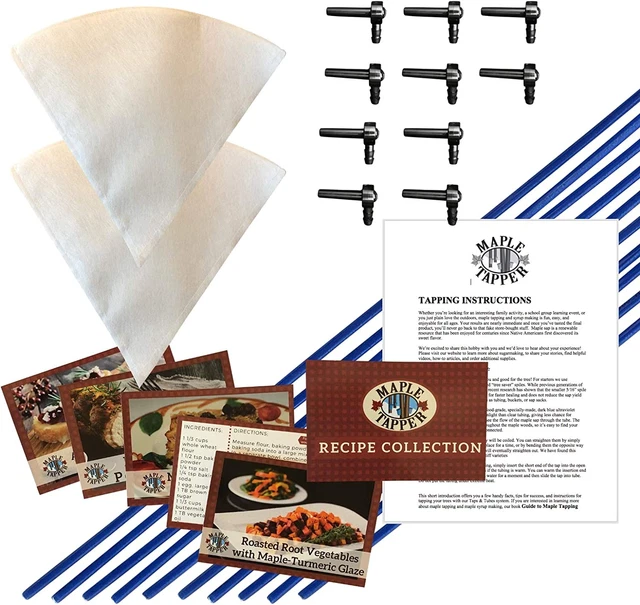 Maple Syrup Tree Tapping Kit – (10) Taps + (10) 3-Foot Drop Line Tubes + (2) 1-