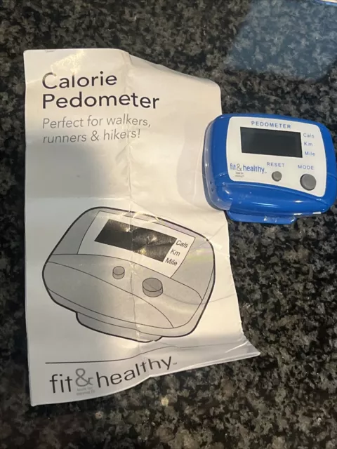 NEW Fit & Healthy Calorie Pedometer Perfect 4 Runners Walkers & Hikers Open Box