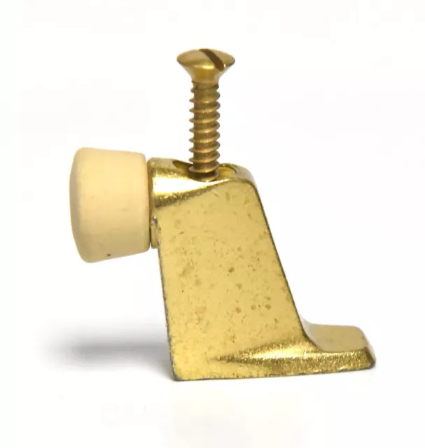 New Old Stock Floor Mount Door Stop Brass Finish