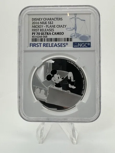 2016 Mickey Plane Crazy NGC Early Releases PF70 Ultra Cameo Disney Characters