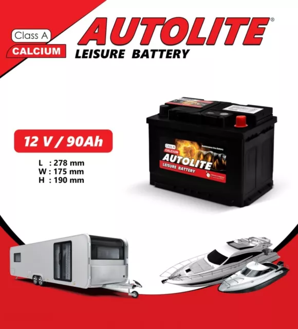 90Ah 12V Leisure Battery For Caravan Campervan Motorhome