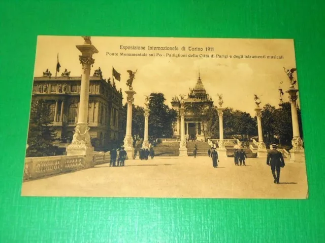 Cartolina Esposizione di Torino 1911 - Padiglioni della Città di Parigi.