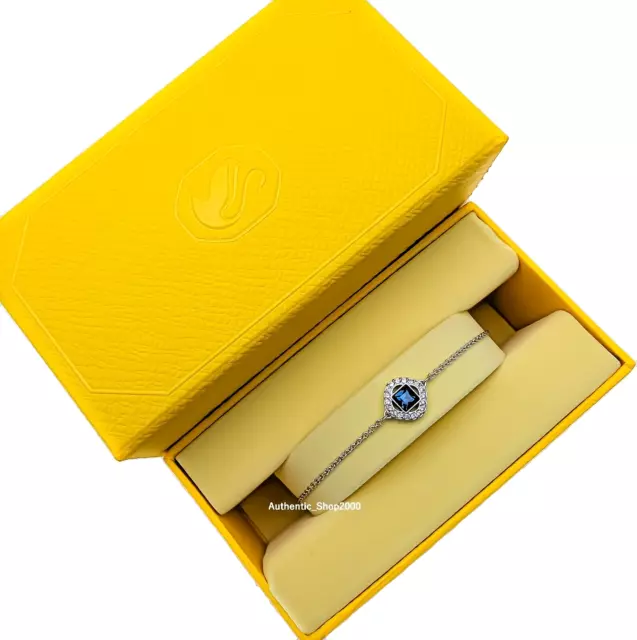 New in Box 100% SWAROVSKI Brand Pave Blue White Crystal Angelic Bracelet 5662141