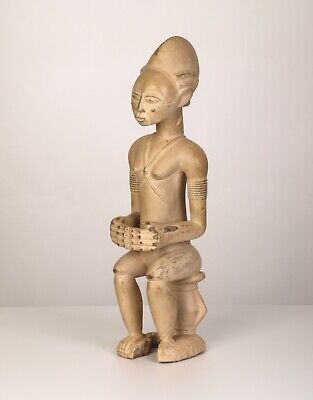 Art Tribal Africain, Art Premier, Statue Asié Usu Baoulé, Rci - D078C