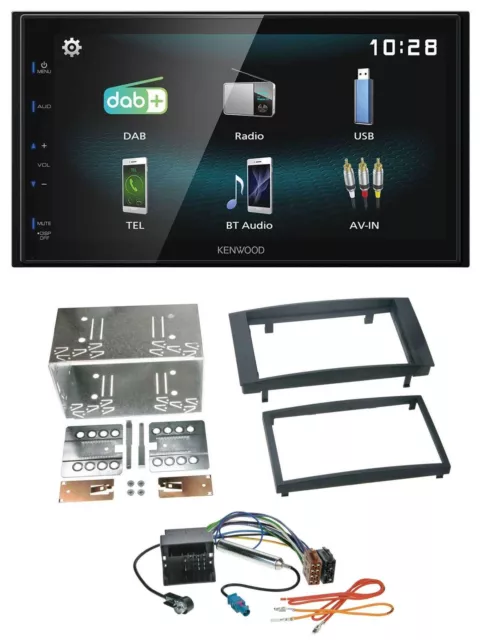 Kenwood Bluetooth 2DIN USB DAB MP3 Autoradio für VW Touareg T5 Caravelle Multiva