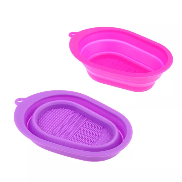 Foldable Makeup Cosmetic Brush Cleaner Pad Scrubber Board Cleansing Pad T-i-