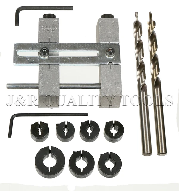 Woodworking Jig Pocket Hole Guide Includes Split Ring Kit & Step Drill Set New
