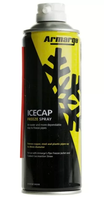 Armarge ICECAP Pipe Freeze Aerosol Can 440g/360ml,For Use With Foam Type Sleeves