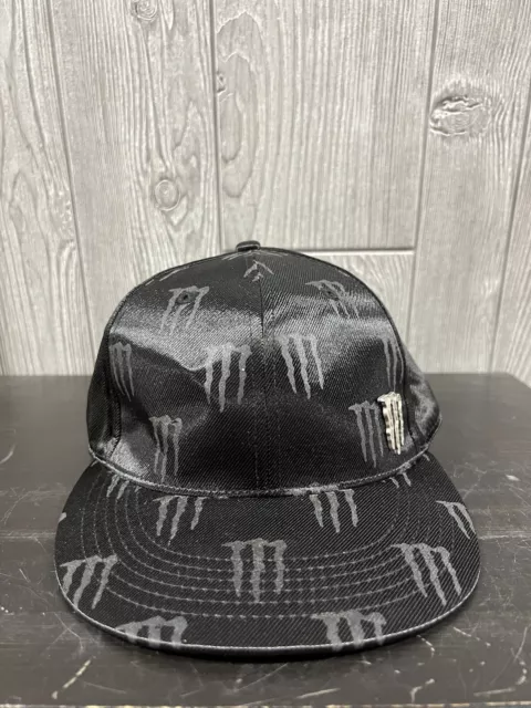 Monster Energy Satin Logo Hat/Cap Metal Logo Black L/XL