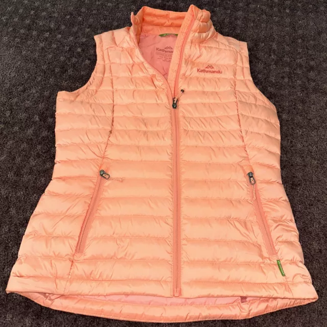 Womens Kathmandu Apricot Orange Heli Vest Size 10 600 Fill