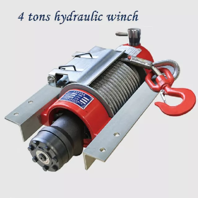 Hydraulic Winch 4 Tons Hydraulic Barrier Clearing Winch With 25 m Wire Rope