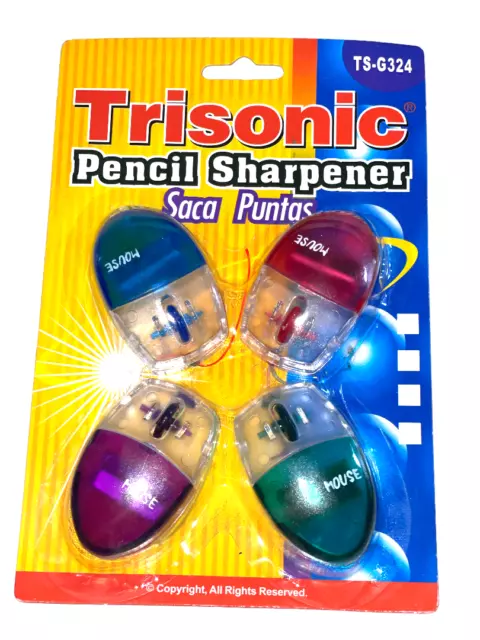 4pk TriSonic Ordenador Ratón Lápiz Sacapuntas TS-G324 - Para Escuela, Oficina 9z