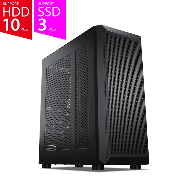 CLASSICO ATX MID Tower Gaming Computer Case with 4 Fans, 4 Detachable