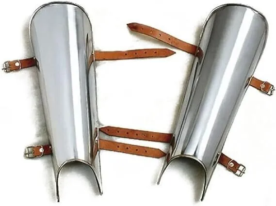 Medieval Knight Leg Greaves Steel Armor Renaissance LARP Costume