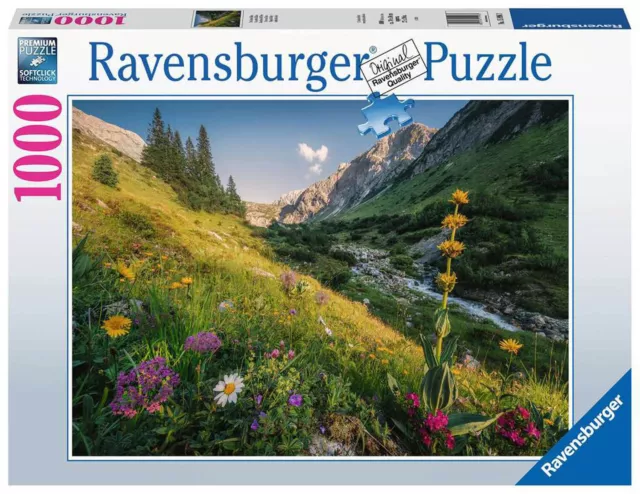 Ravensburger Puzzle: 1000 Teile - Im Garten Eden - Berge Natur Alpen Puzzel