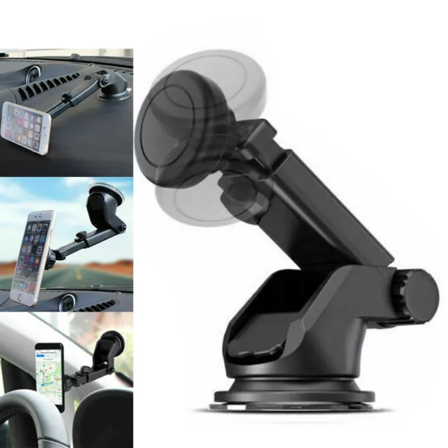 Universal Magnetic Car Holder Windshield Dash Suction Cup Mount Stand Cell Phone