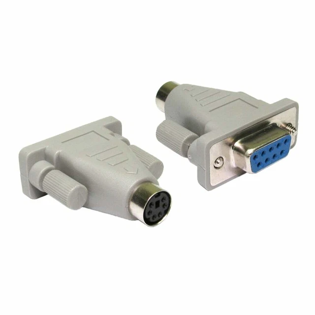 PS/2 MOUSE TO DB9 Serial Port Adapter, PS/2 (F) to Serial (F) Mouse ...