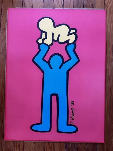 KEITH HARING Original Poster 1991 Lithograph Offset Printed in France Pop Art