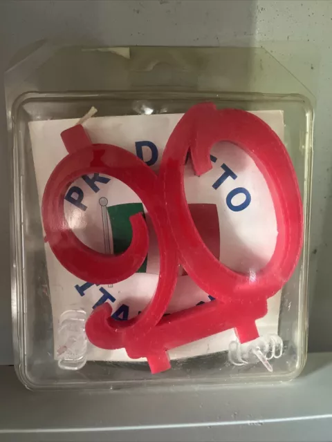 candeline compleanno 90 anni rosso 12 Cm traguardo età