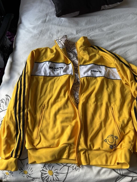 adidas MR.HAPPY トラックジャケット XL Y4シリーズ 黄×白 adidas MR.HAPPY トラックジャケット XL Y4シリーズ 黄×白