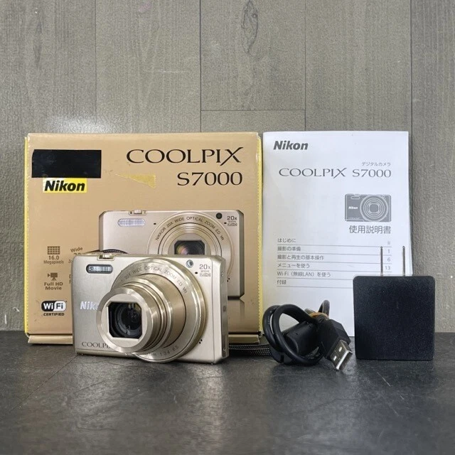 Nikon COOLPIX S7000 Gold S7000GL 20x 16.0MP Camera English Changeable Operate