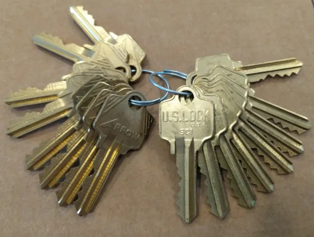5 Pin Schlage Keyway W/ Arrow/Neutral Head Precut Keys sets of 8 keys