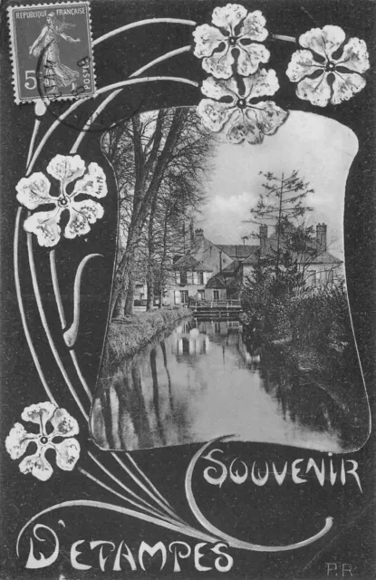 Cpa 91 Souvenir D'etampes