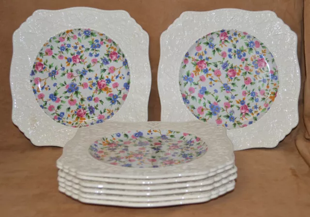 1 Royal Winton Old Cottage Chintz 9" Wedgwood Border Salad Plate 8 Available HTF