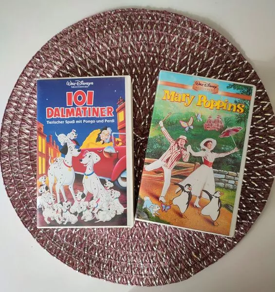 Walt Disney's Meisterwerke Mary Poppins/101 Dalmatiner VHS  Rarität