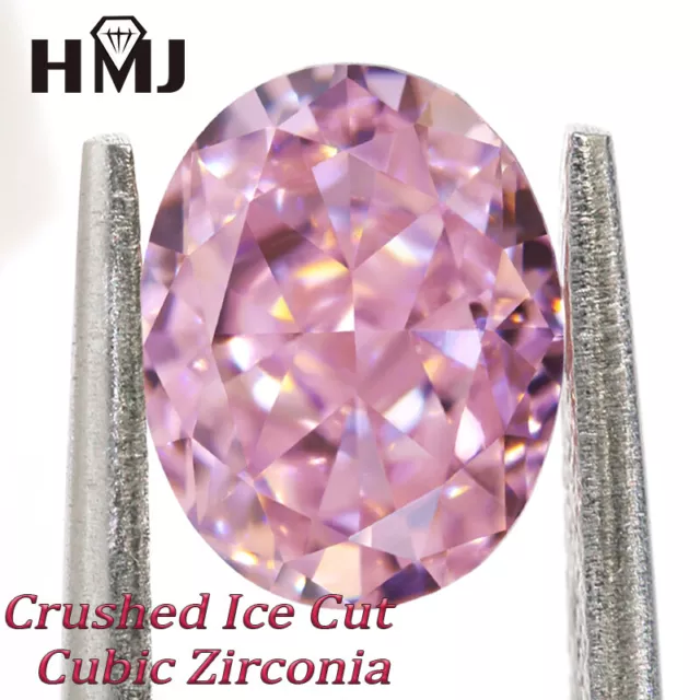 Cubic Zirconia Oval Cut Deep Pink 5A Crushed Ice Cut AAAAA CZ Stone Gemstone New