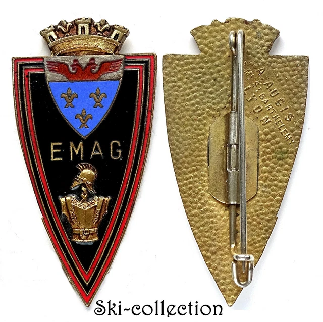 Vintage Ski School Enamel Badge (Ecole Du Ski Francais