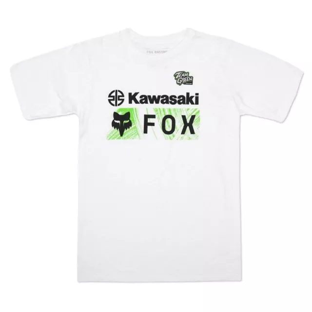 Fox Racing Men's x Team Green Optic White Short Sleeve T Shirt Clothing Appar