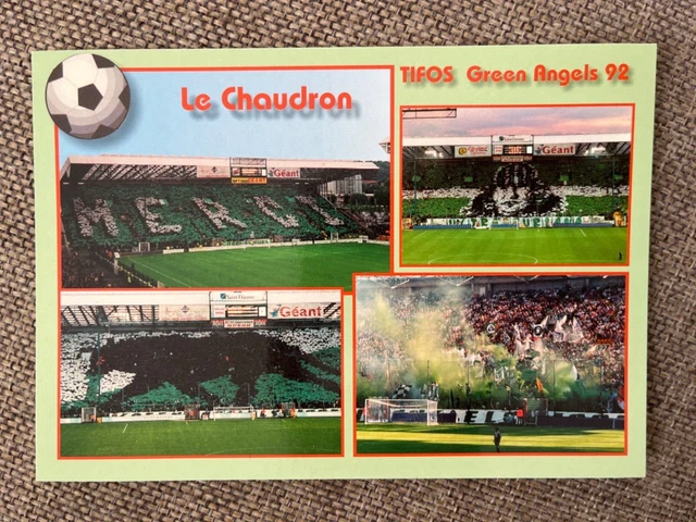 2 Cartes Postales ASSE - Stade Geoffroy Guichard - Chaudron Vert
