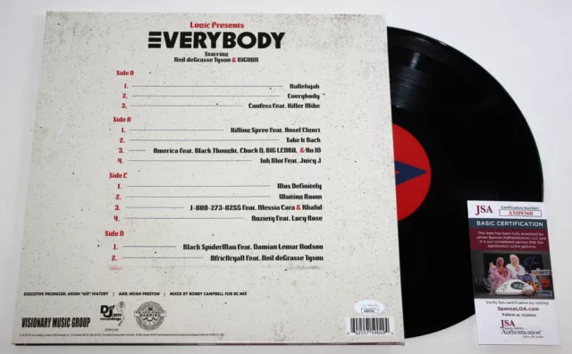 Logic Signed Everybody Lp Vinyl Record Album True Story Autographed Rare Jsa Coa 2