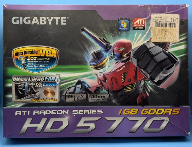XFX ATI Radeon HD 5770 Graphics Card 1GB GDDR5 With Box And Crossfire Adapter