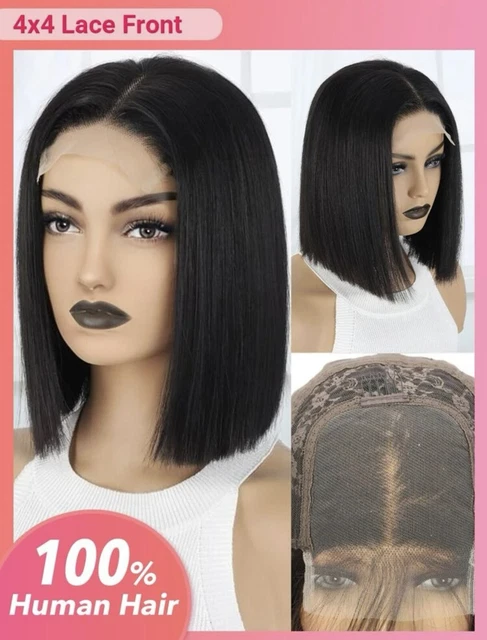 Romface Perruque Femme Naturelle Brésilien Lace Frontal Curly Wear And Go Glueless Wigs Perruques de Cheveux Humains de Fermeture en Dentelle Bouclée 4x4 Lace Closure Wigs 180% Densité 18 Pouce