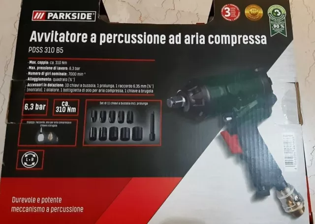 Avvitatore Parkside a Percussione ad Aria Compressa Parkside PDSS 310 B5