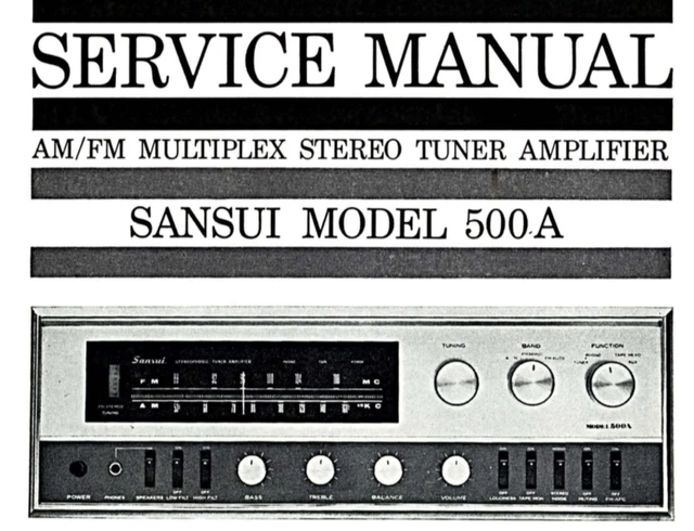 SANSUI 1000, 1000A, Schematic Diagram Service Manual Schaltplan ...