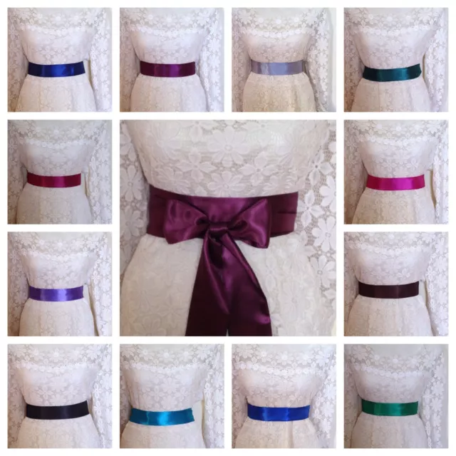 Lace ¾ Sleeve Gown with Grosgrain Ribbon Belt BLAGN | Tadashi Shoji Bridal