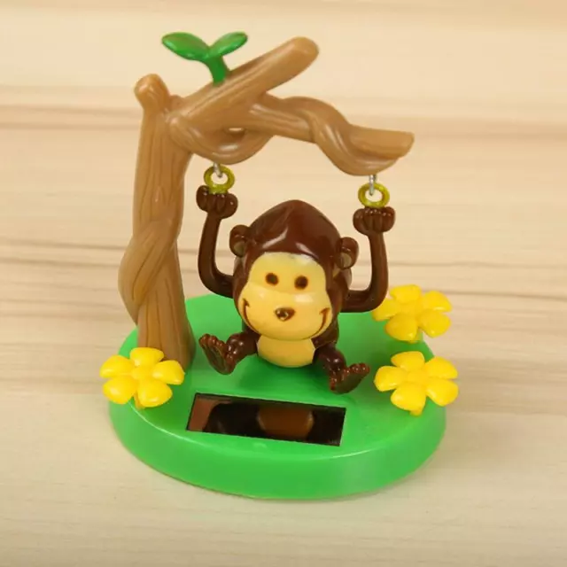 Solar Dancing Toy Swing Monkey Home Car Ornament Decor Cute BGS