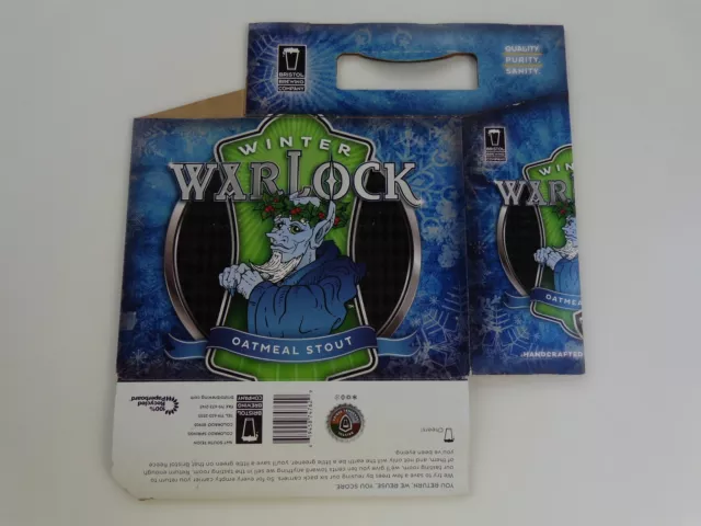 Beer Six pack Holder (6-pack) ~ BRISTOL Brewing Co Winter Warlock Oatmeal Stout
