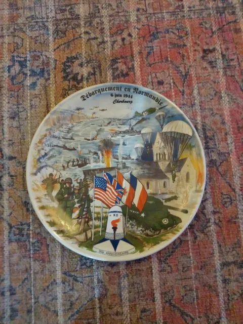 Vintage 1994 50Th Anniversary 1944 D-Day Landing Apilco France Collectors Plate