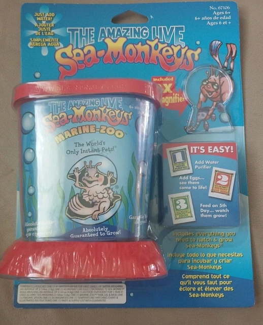 RARE The Amazing Live Original Sea Monkeys MARINE Zoo Marine Aquarium Red 2007
