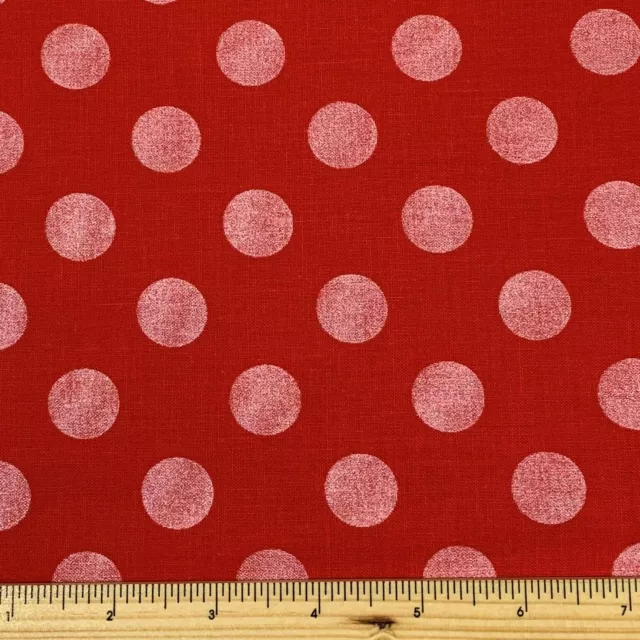 Sparkle Dots, Red W' Metallic, Fat 1/4, Riley Blake, Quilting cotton fabric