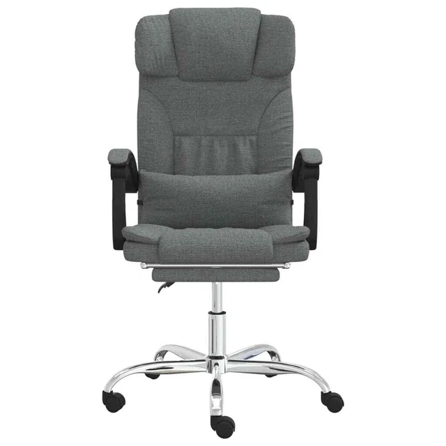 Fauteuil de massage inclinable de bureau Gris foncé Tissu 3
