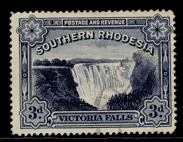 SOUTHERN RHODESIA GV SG35b, 3d deep blue, FINE USED.