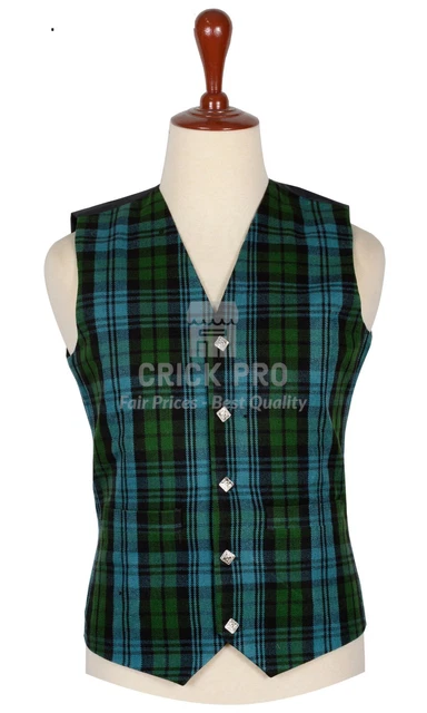 Campbell Ancient Handmade Scottish Tartan Vest |Custom Scottish Kilt Waistcoat