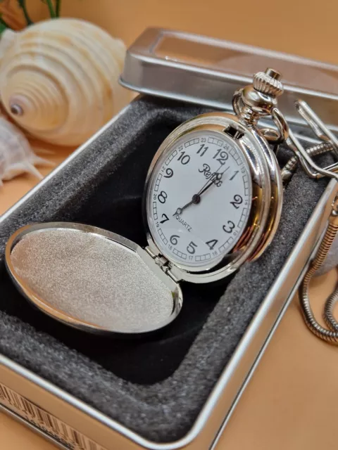 Silver colour online chain watch
